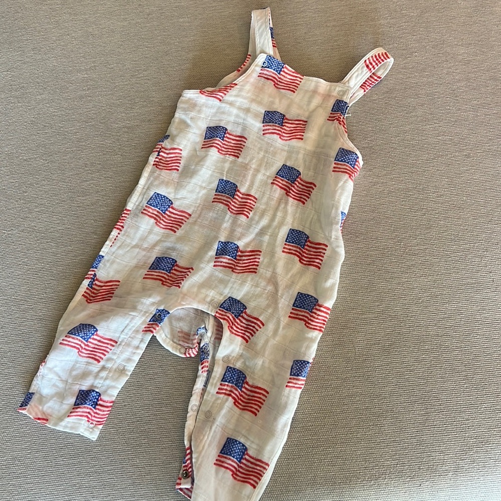 Spearmint love American flag overall